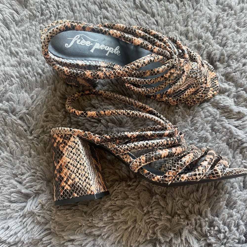 Free People Python Collette Cinched Block Sandal - image 6